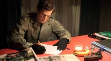 Franck Neuhart writing a letter: "At first, the girl on the poster and the banana are the beauty and something dirty."
